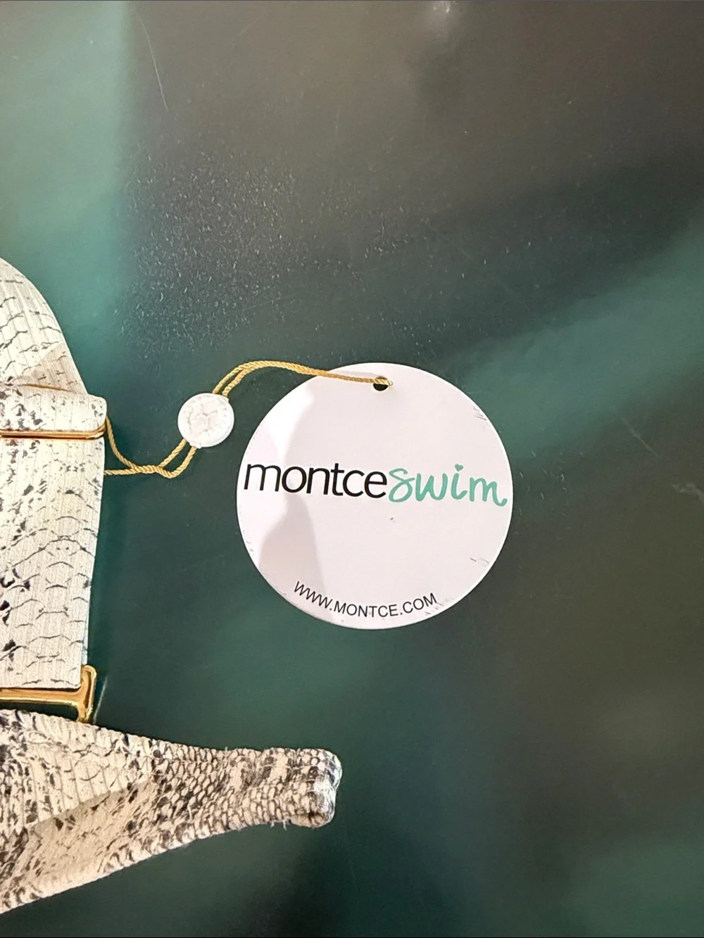 Montce Brand Snake-Print Underwire Bikini Top - Picture 2 of 6